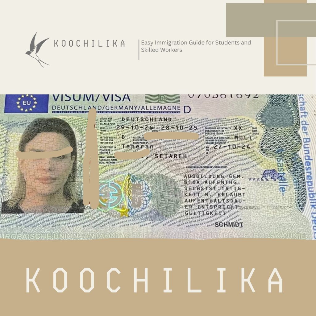 نمونه ویزای اوسبیلدونگ دستیار پزشک ستاره ی عزیز .